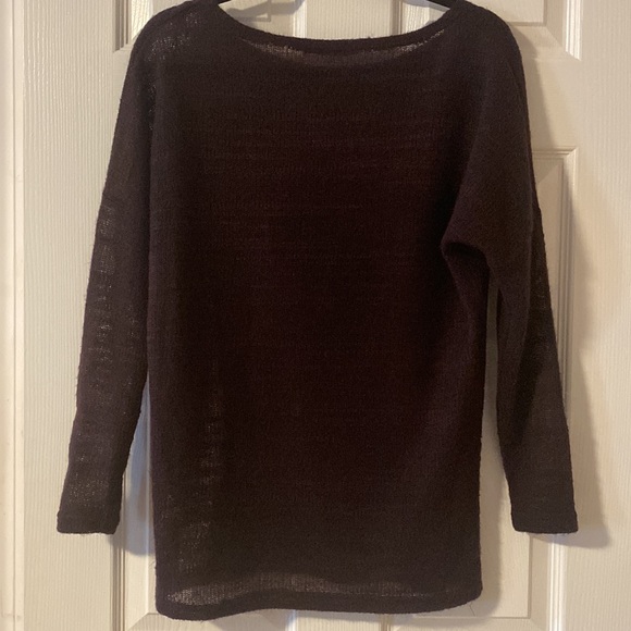 QED London Sheer Burgundy Sweater - Picture 3 of 7